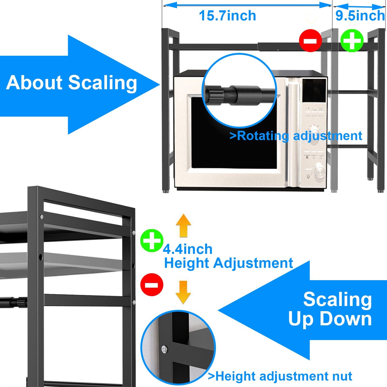 Microwave Stand Rack Organizer