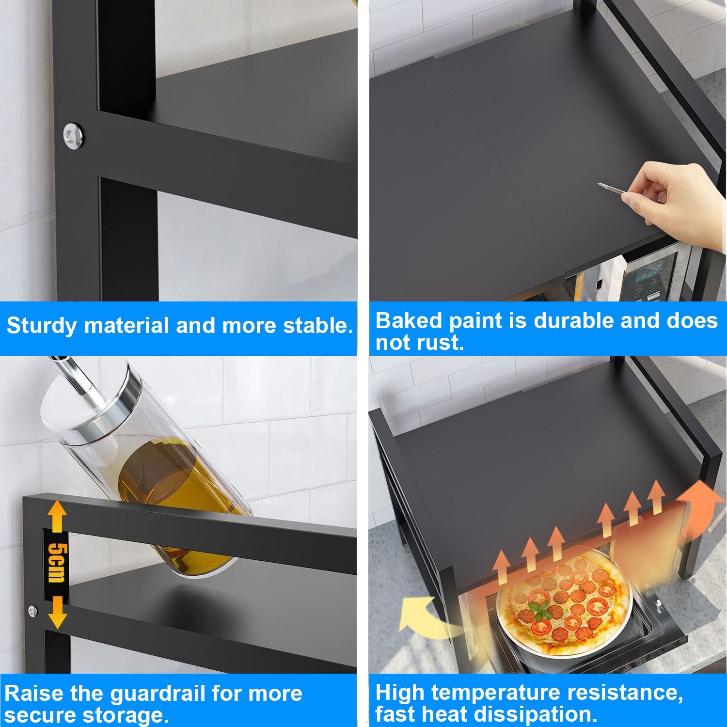 Microwave Stand Rack Organizer