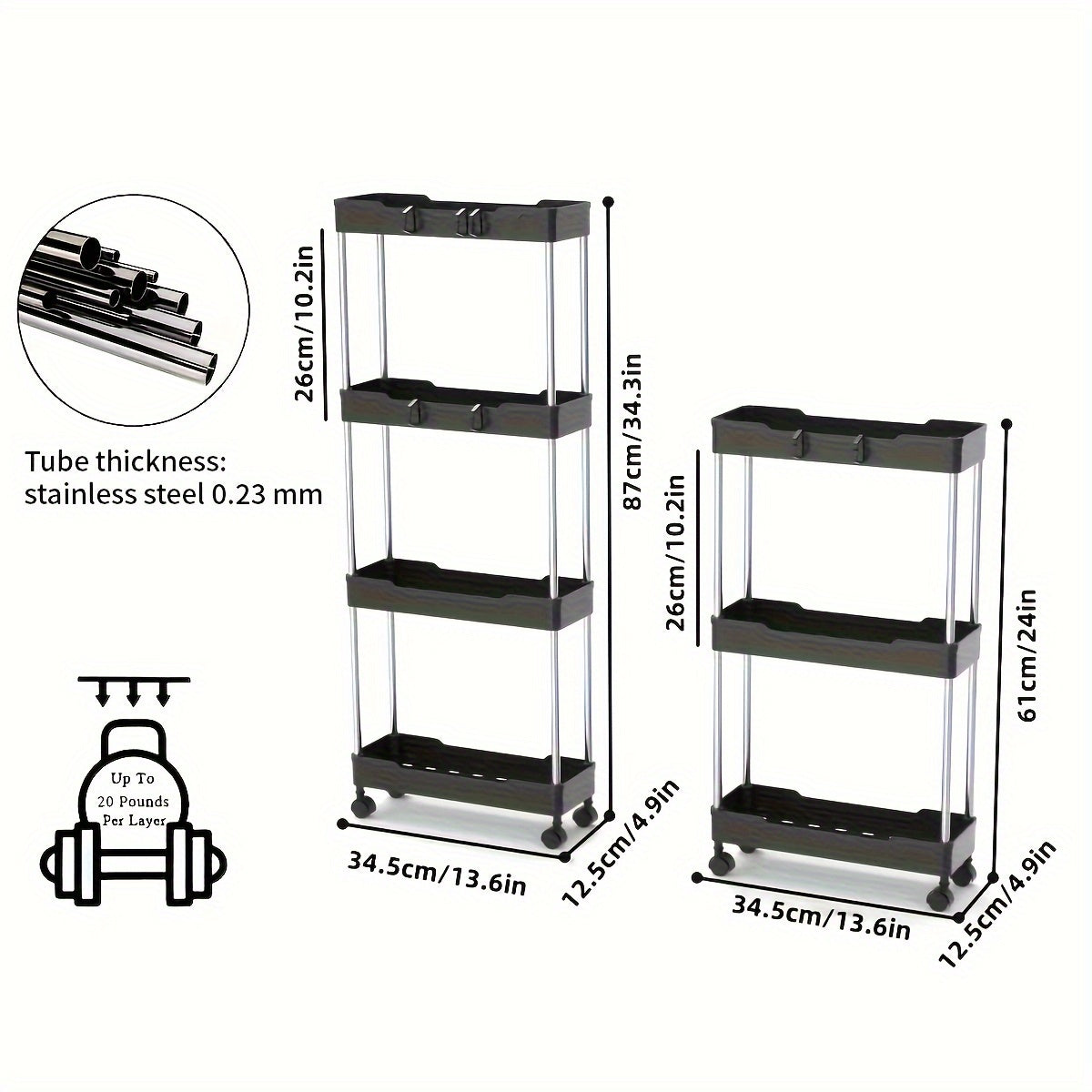 Bathroom Storage Rack With Wheels