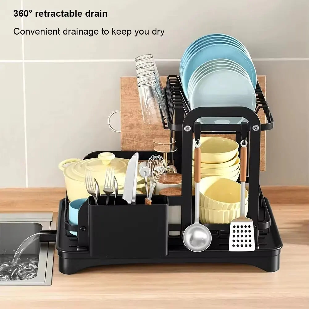 2 Tier Dish Bowl Drainer Storage Rack | Kitchen | Luvasmr - Satisfyingly Organised