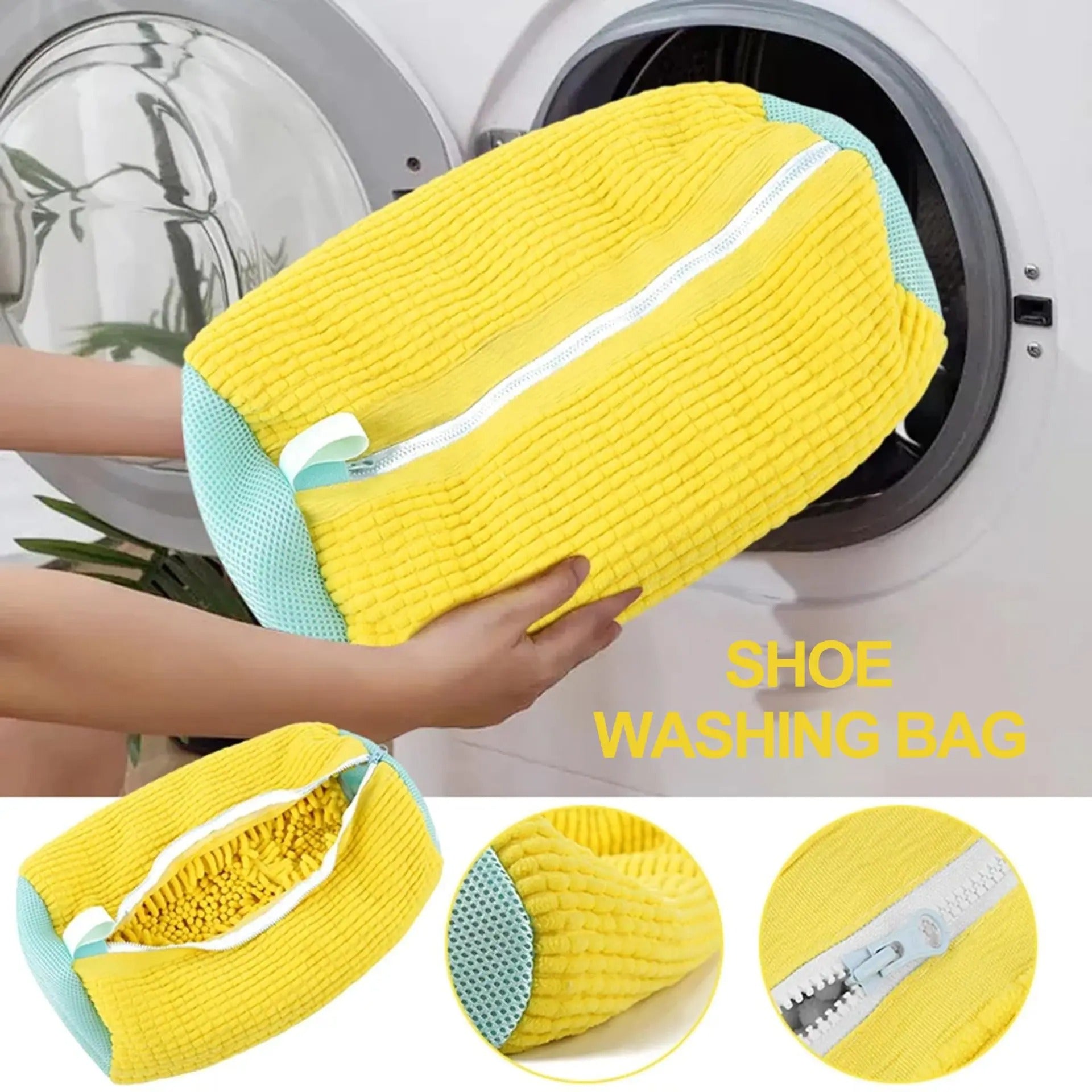 Shoe Washing Bag Cotton Laundry Bag Zippers