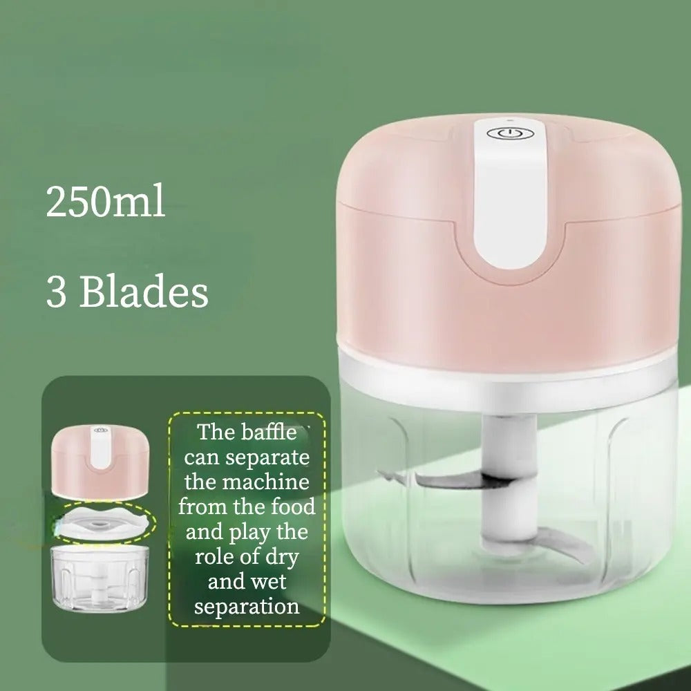 Portable Electric Mini Garlic Chopper 250ML