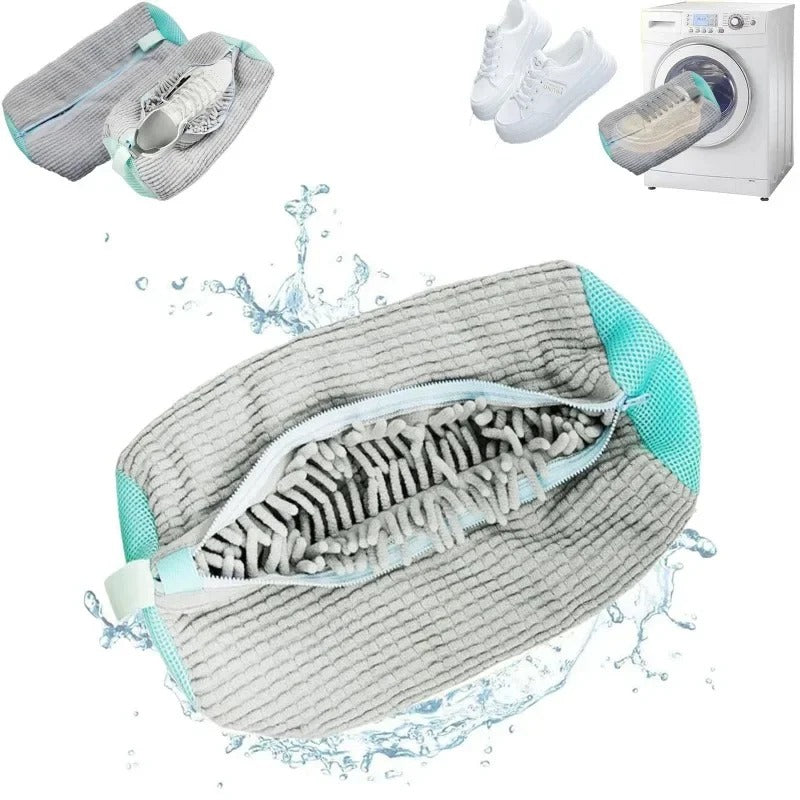 Shoe Washing Bag Cotton Laundry Bag Zippers